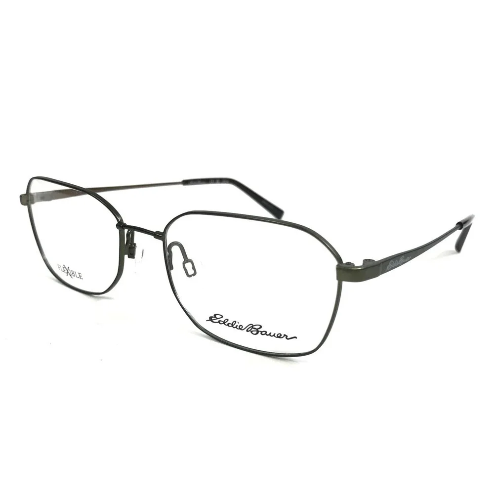 Eddie Bauer Eyeglasses Frames EB32064 GN Green Rectangle Hexagonal 54-18-140
